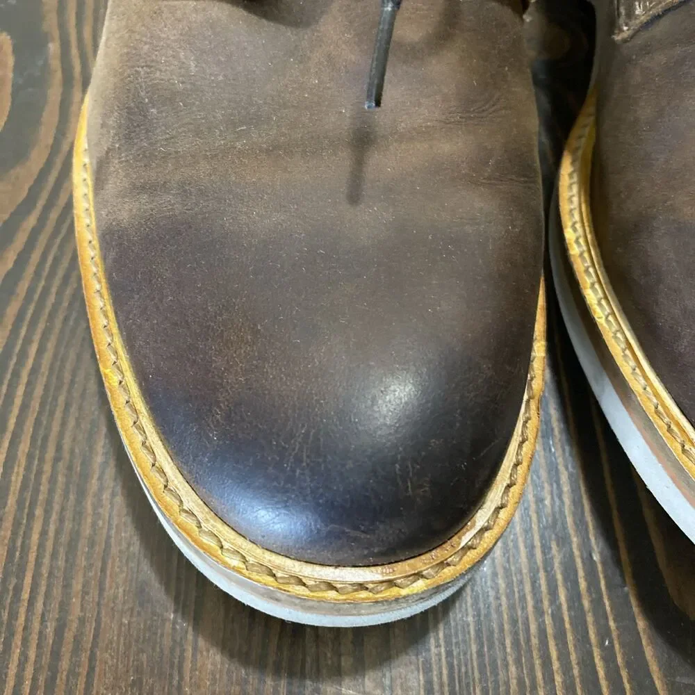 Clarks Brown Leather Lace-Up Derby Shoes Mens 7 Business Casual Career